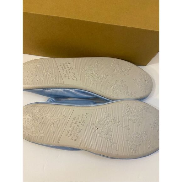 Vanity fair? Slippers blue 9.5-10.5 new washable vtg R.G Barry Corp - Picture 2 of 3